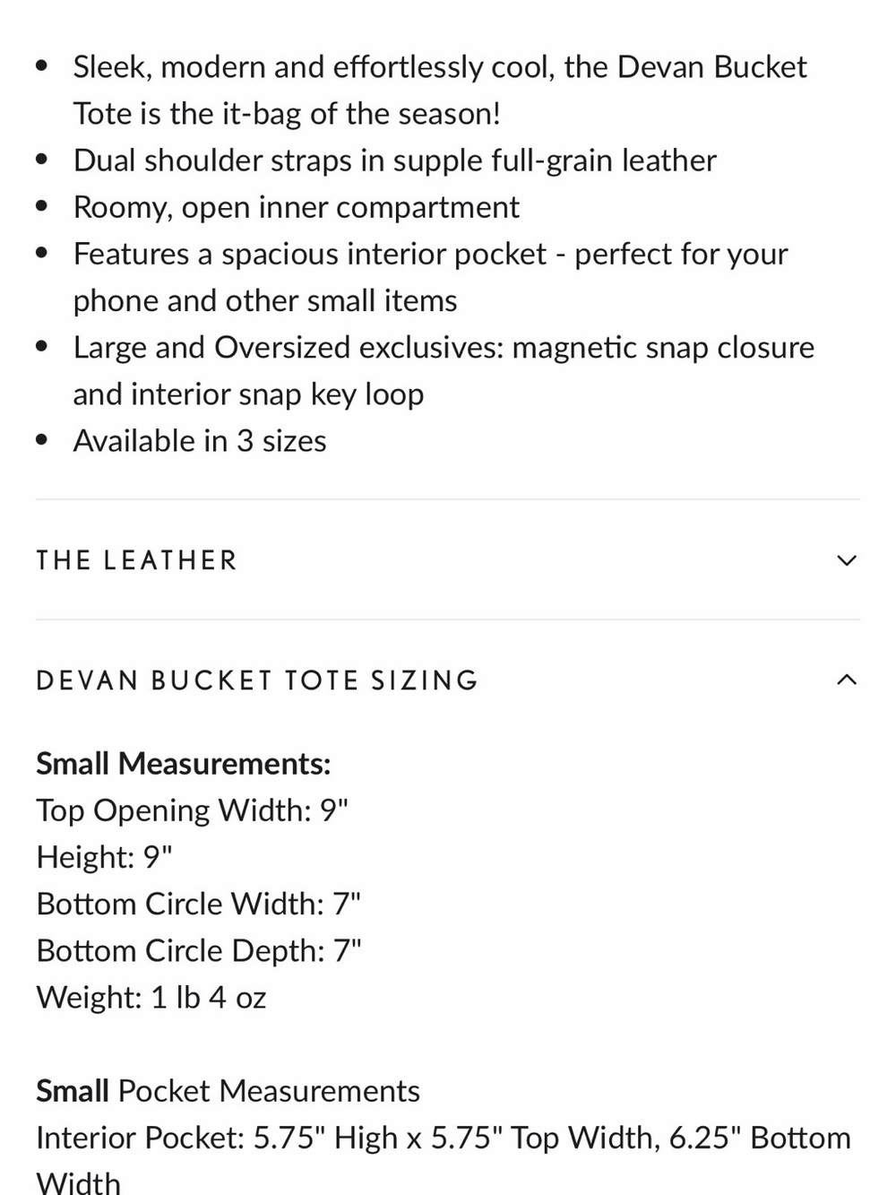 Portland Leather Devan Bucket Tote - Mamey (it's like a creamsicle) - Picture 3 of 8
